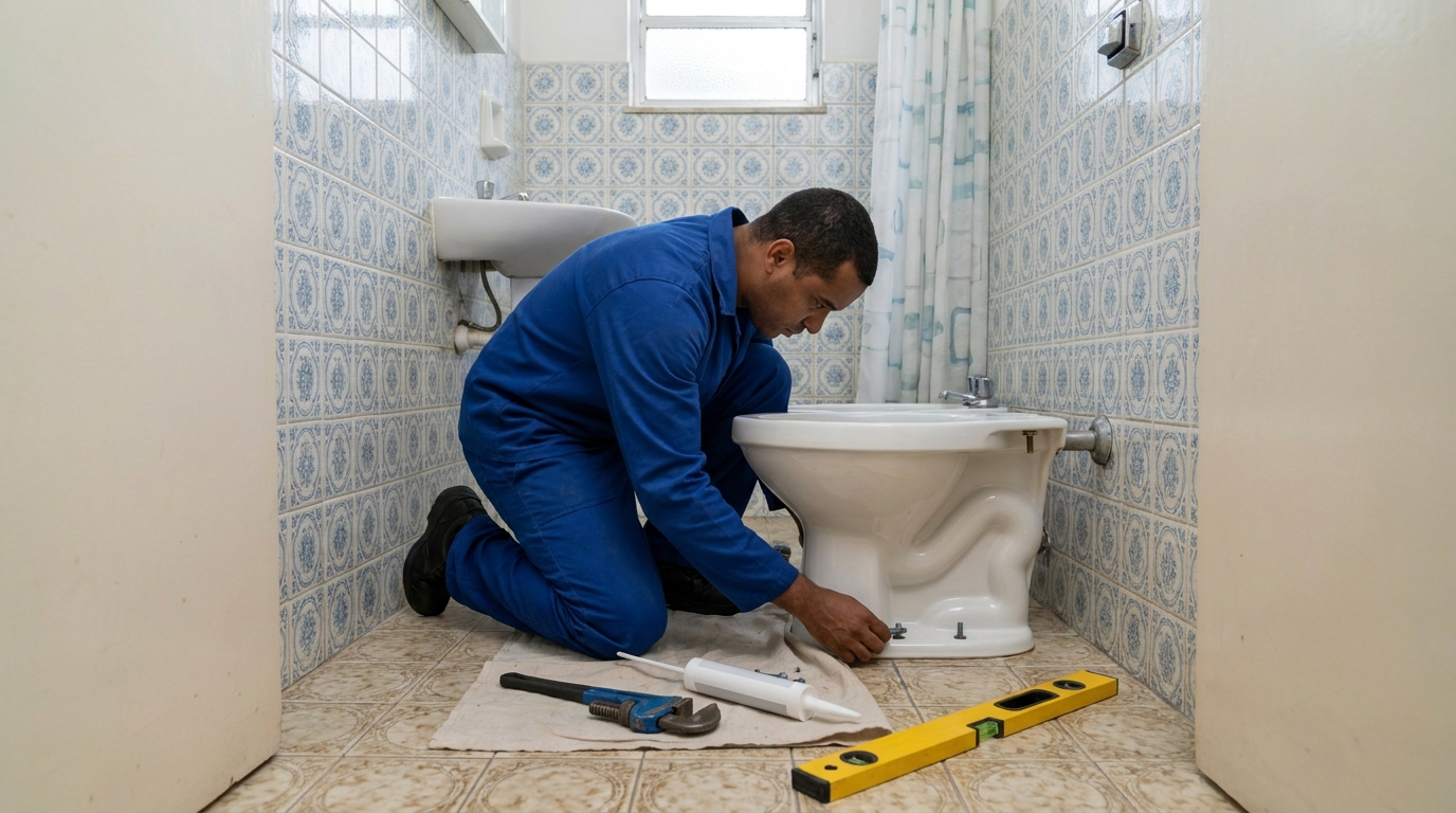 Instalação de vaso sanitário residencial em Campinas‑SP